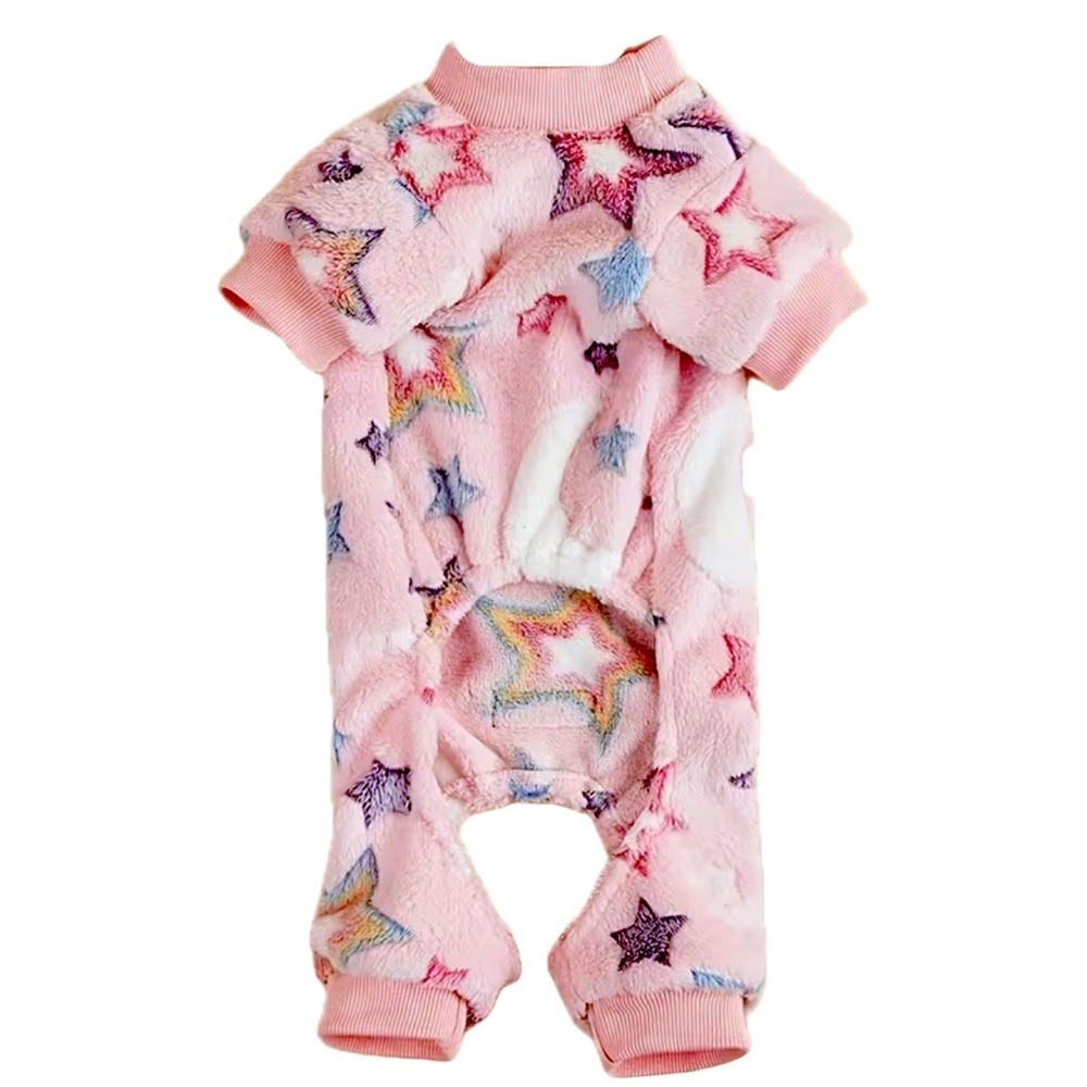 ULTRA SOFT STAR PATTERNED DOG ONSIE IN PINK - BRAND NEW - Picture 5 of 7